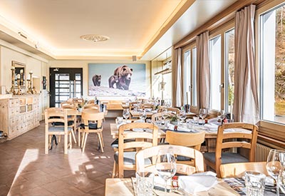 Shot of hay schnapps in the Bären restaurant