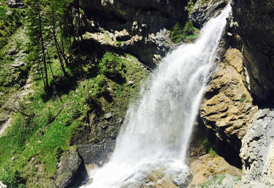 ﻿Wanderung zum Wasserfall Sprutz in Mürren